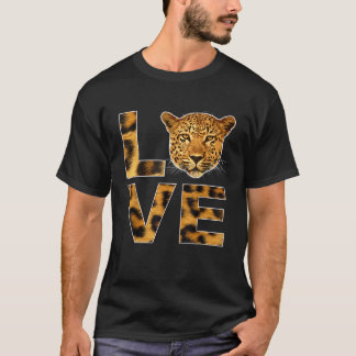 T-shirt Cheetah Face Animal Instinct Né Wild Leopard Chat