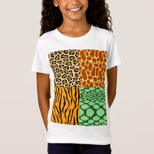 T-Shirt Cheetah, Giraffe, Tigre et Serpent (Devant)