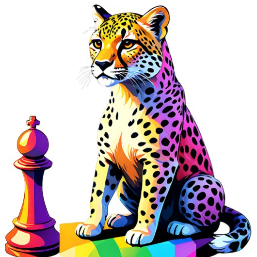 T-shirt Cheetah Jouer aux échecs - Animal le plus rapide s