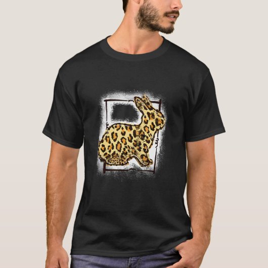 T-shirt Cheetah Lapin de Pâques Joyeux Jour de Pâques Blea (Devant)