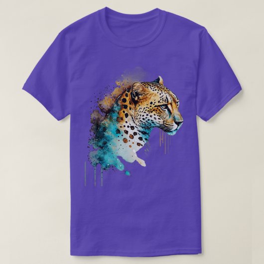 T-shirt Cheetah Leopard Big Cat Panther Safari Voyage Wild (Design devant)