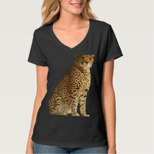 T-shirt Cheetah Predatory Cat Africa Cat Wild Illustration