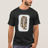 T-shirt Cheetah Print Letter Q Initial Letter Q Leopard B (Devant)