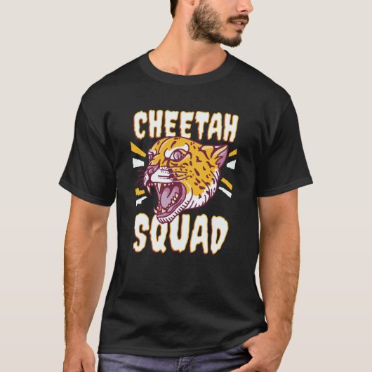 T-shirt Cheetah Squad Fastest Cat Cheetah (Devant)