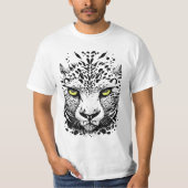 T-shirt Cheetah Wild Animal Nature Illustration Art tatoua (Devant)
