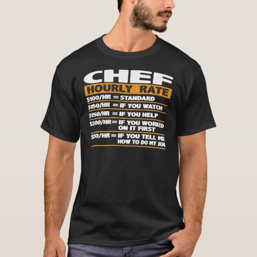 T-shirt Chef à l'heure (Devant)