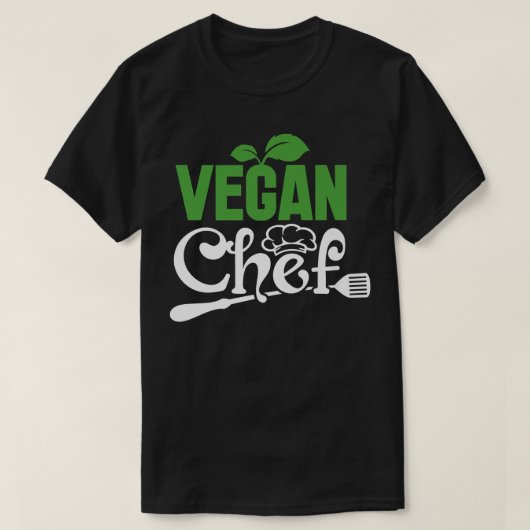 T-shirt Chef à temps partiel à temps plein Vegan amusant C (Design devant)