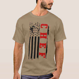 T-shirt chef american flag patriotic cook cooking bbq gril