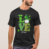 T-shirt Chef Amoureux Gnome Leopard St Patrick's Day Irish (Devant)