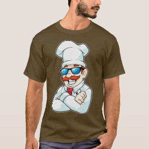 T-shirt Chef avec chapeau de Chef lunettes de soleil drôle