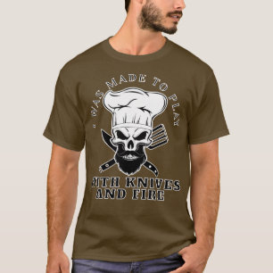 T-shirt Chef Beard Skeleton Bake Skull Bearé Skeletal Co