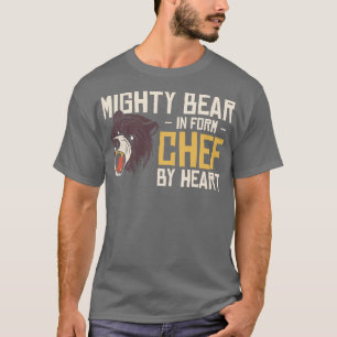 T-shirt Chef Bête Amoureux des animaux Ours Cuisine Repas