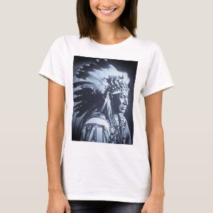 T-shirt Chef blanc vintage de cygne de Lakota Sioux