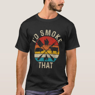 T-shirt Chef Boucher Bbq Je Fumerais Ça Drôle Fête Des Pèr