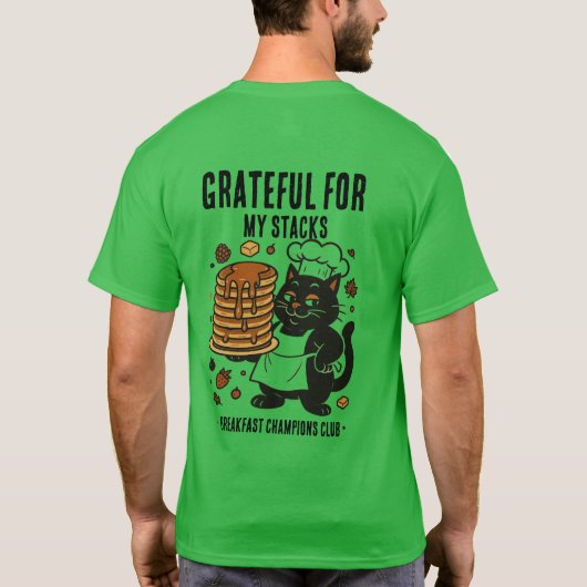 T-shirt Chef chat "Félicitations pour mes piles" drôle T-s (Dos)
