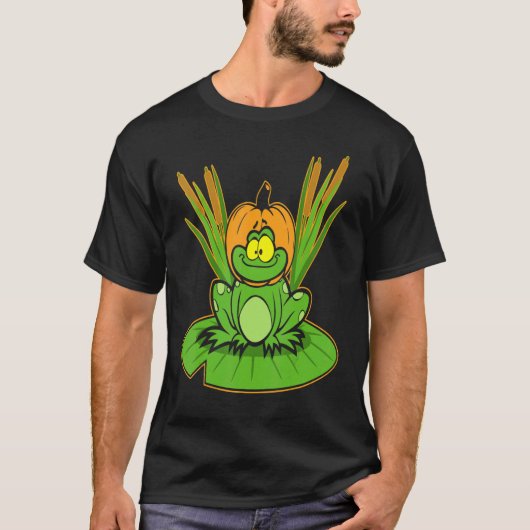 T-shirt Chef Citrouille grenouille Lazy Costume d'Hallowee (Devant)
