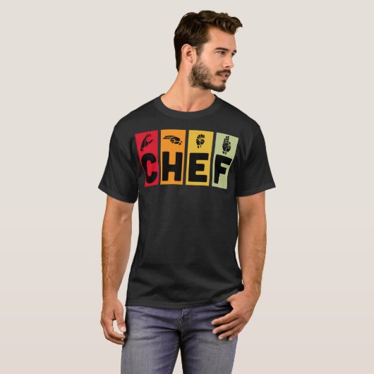 T-shirt Chef colorful funny pampered chef (Devant entier)