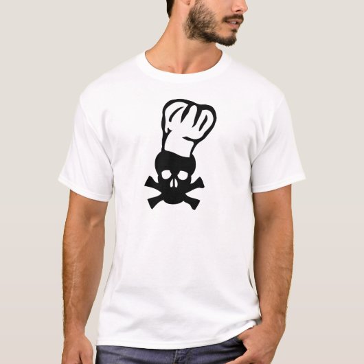T-shirt chef cuisinier noir (Devant)