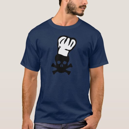 T-shirt chef cuisinier noir (Devant)