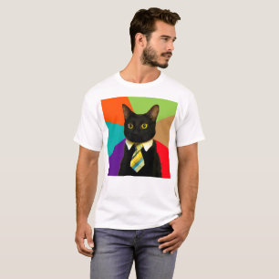 T-shirt Chef de chat en cravate