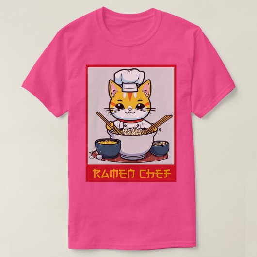 T-shirt Chef de chats Ramen (Design devant)
