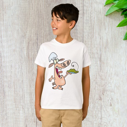 T-shirt Chef De Cochon Avec Nourriture