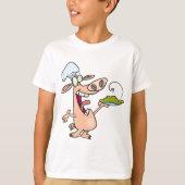 T-shirt Chef De Cochon Avec Nourriture (Devant)