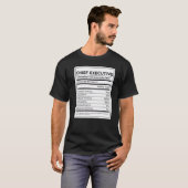 T-shirt Chef de la direction - Information sur la nutritio (Devant entier)