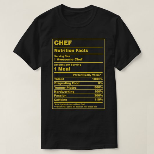 T-shirt Chef de la nutrition (Design devant)