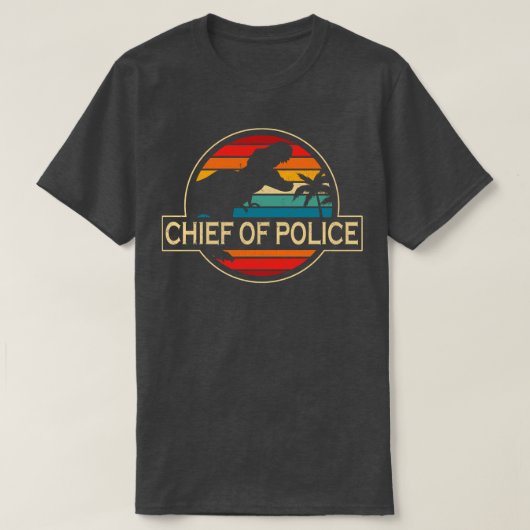 T-shirt Chef De La Police Dinosaur (Design devant)