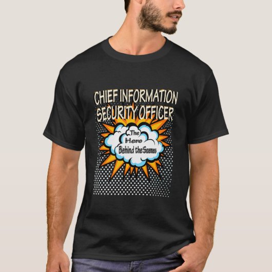 T-shirt Chef de la sécurité de l'information - Funny Hero  (Devant)