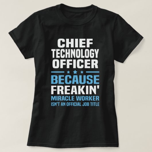 T-shirt Chef de la technologie (Design devant)