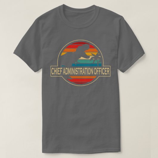 T-shirt Chef de l'administration Dinosaur (Design devant)