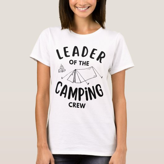T-shirt Chef de l'équipe de camping (Devant)
