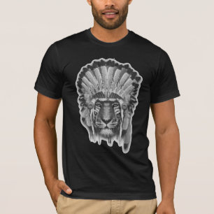 T-shirt Chef de tigre de Natif américain