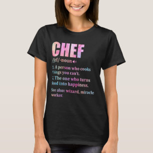 T-shirt Chef Définition Cuisine Cuisine Drôle Cuisinier Dr