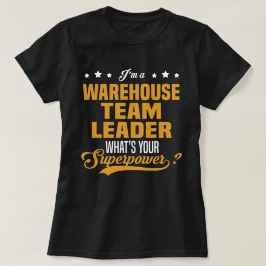 T-shirt Chef d'équipe d'entrepôt (Design devant)