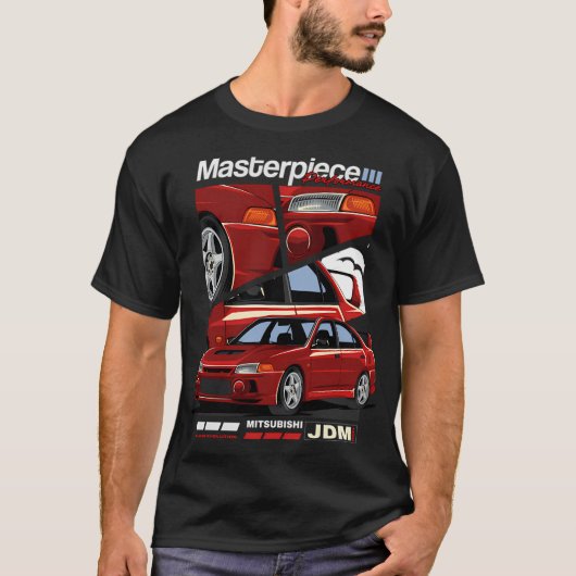 T-shirt Chef-d'oeuvre Mitsubishi Evo 1996 (Devant)