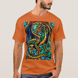 T-shirt Chef-d'oeuvre mythique du dragon en verre de Majes