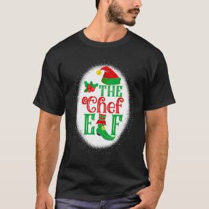 T-shirt Chef Elf Matching Famille Elf de Noël Bleache