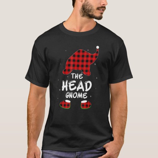 T-shirt Chef Gnomo Buffalo Plaid Family Correspondance de (Devant)