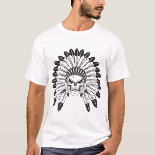 T-shirt Chef indien de crâne