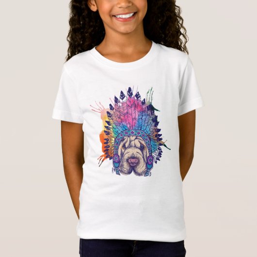 T-Shirt Chef indien indigène de Sharpei (Devant)