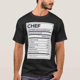 T-shirt Chef Information nutritionnelle