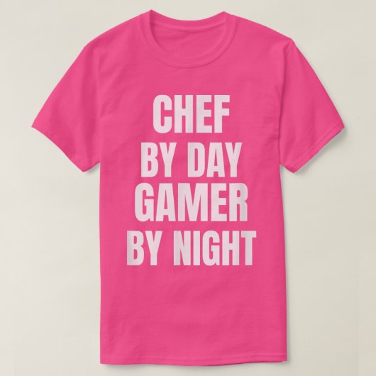 T-shirt Chef Joueur De Jour Par Nuit (Design devant)