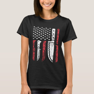 T-shirt Chef Knife Idea Cuisine Expert Patriotique Cook Fo
