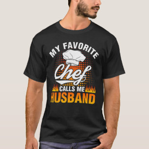T-shirt Chef Me Appelle Mari Cuisine Cuisinier Graphique c