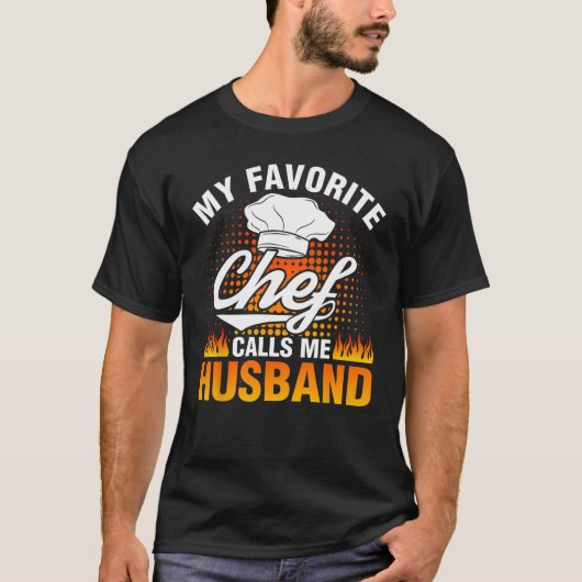 T-shirt Chef Me Appelle Mari Cuisine Cuisinier Graphique c (Devant)