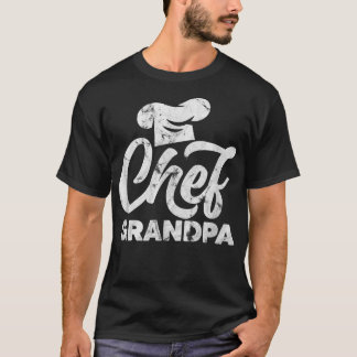 T-shirt Chef Mens Grand-père Grand-père Cuisinier Cuisine 