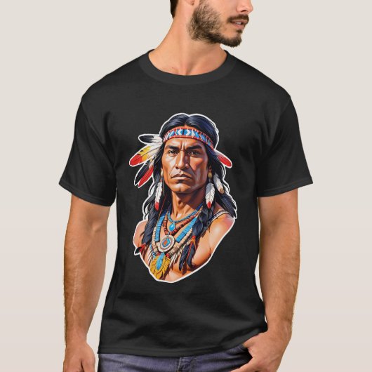 T-shirt Chef Native American Indian (Devant)
